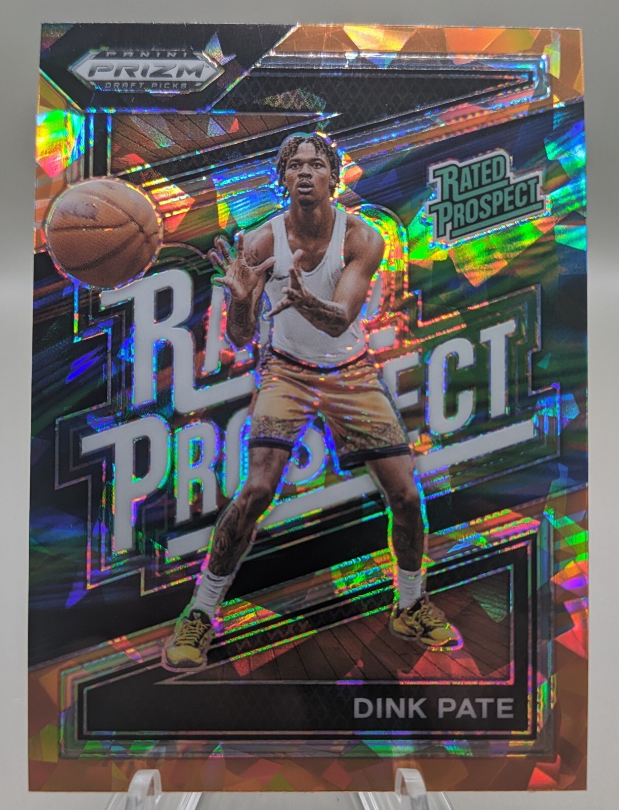 2024 Panini Prizm Draft  Picks DINK PATE Rated Prospect Orange Ice Prizm  #18