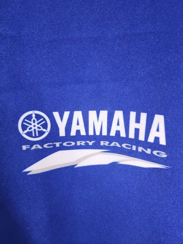 Yamaha Factory Racing Blue Shirt XL 100% Polyester Made in USA #3591 - Picture 2 of 9