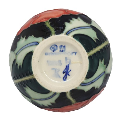 Moorcroft bauchige Mohnvase - Bild 5 von 5
