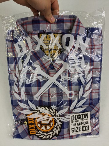 Camicia Dixxon Gilmore in flanella uomo 4XL verde a quadri manica lunga forma e funzione - Foto 1 di 2