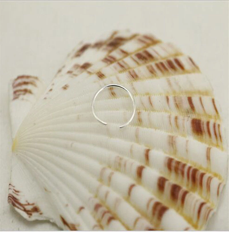 Venta al por mayor 20 PIEZAS Plata Sólida Luz 9MM Anillo Redondo Barra Recta Barra Nariz Perno NUEVO Foto 3 de 4