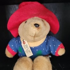 Vintage Eden Paddington Bear With Christmas Sweater 16" Tall Extremely Clean