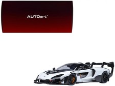 McLaren Senna GTR Silica White with Black Top 1/18 Model Car - Autoart