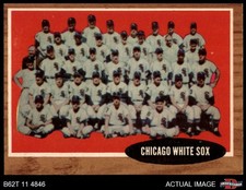 1962 Topps #113 White Sox Team Green Tint RARE VARIATION 6 - EX/MT