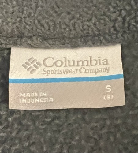 Columbia Fleece Full-zip Jacket Gray w/ Orange Youth Boys Sz Small 8 - Picture 3 of 3