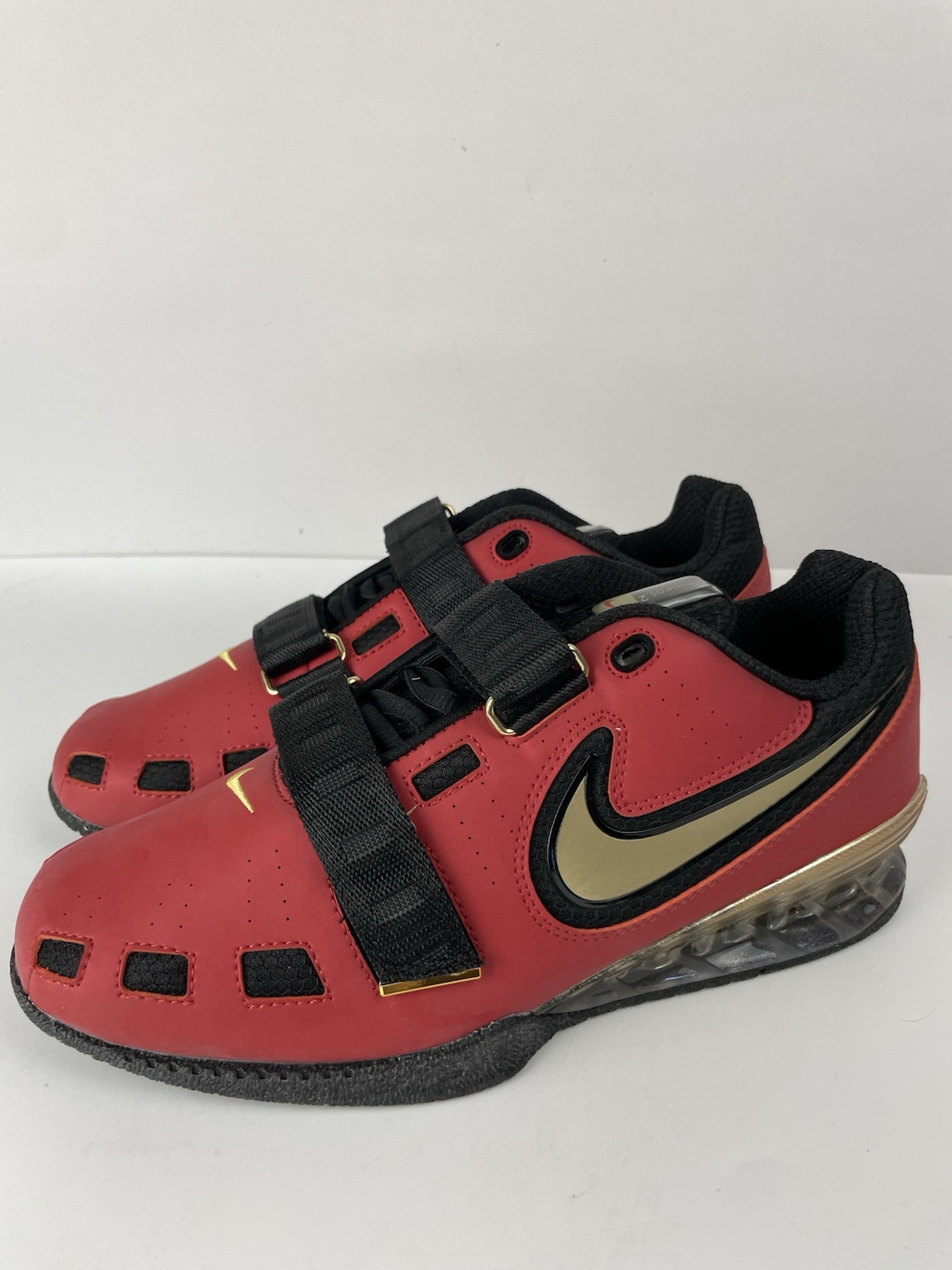 NIKE ROMALEOS 2 WEIGHTLIFTING SHOES RED GOLD BLACK 476927-670 Sz 9.5 image 2