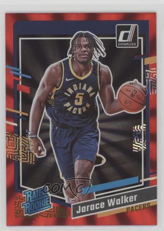 2023-24 Panini Donruss Rated Rookie Holo Red Laser 36/99 Jarace Walker #207 3hd