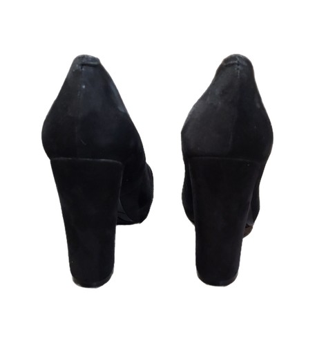 Nine West Women Devika Black Suede Pumps US Size 7.5 Dressy Event Office - Picture 3 of 11