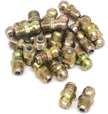 25 Pcs/Set 1/4-28 SAE-LT Copper Taper Thread Grease Zerk Nipple Fitting 