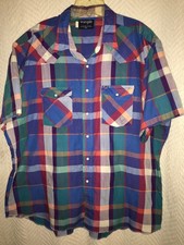 Vintage 90s Wrangler Brushpopper Pearl Snap Western XXL