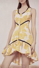 Alexis Printed A-Line Mini  Dress With Ruffle Embellishment Size: M On Sale!