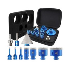 Tile Hole Saw Kit Diamond- BRSCHNITT 10pcs Diamond Core Drill Bit S... Fast Ship