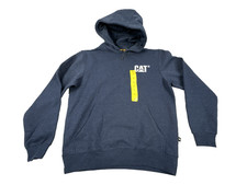 CAT Caterpillar Pullover Men's Hoodie. Blue Size S. NEW