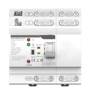 Automatic Double Power Transfer Switches 63A for Home Office Industrial Use