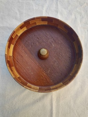 Vintage California Redwood Tree Nut Bowl Standard Specialty Co. 9 1/2'' x 3''