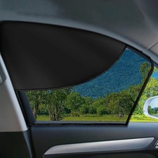 2 PCS Car Window Shades, Magnetic Double Layer Car Side Window Sun Front Window