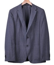 RECENT Hugo Boss Mid Gray Woven Wool Unlined Patch Pocket Sport Coat Jacket 40 R