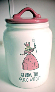 RAE DUNN Wizard Of Oz "GLINDA THE GOOD WITCH" Canister W Pink Lid