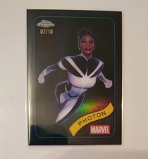 2025 Topps Chrome Marvel Photon Black Refractor # 02/10 Rare SSP #24