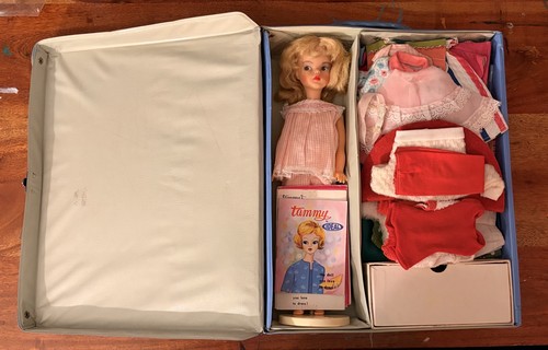 HUGE VINTAGE IDEAL TAMMY DOLL LOT-DOLL, CASE, CLOTHING, ACCESSORIES, SHOES +MORE