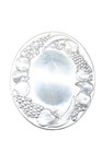 Wilton Armetale Metal Harvest Fruit Motif Oval Serving Platter Tray Silver 14"L