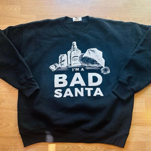 VINTAGE BAD SANTA SWEATSHIRT XL LEE SPORT USA 90s - Picture 1 of 2