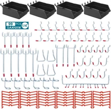 1/4 Inch Heavy-Duty Pegboard Hooks, Only Suitable for 1/4" Pegboard Board,Metal
