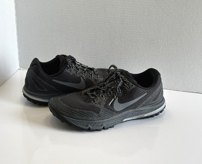 Nike Air Zoom Wildhorse 3 Women's Size 9.5 Black Trail Running Shoes 749337-010