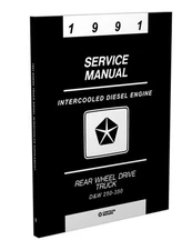 1991 Dodge Intercooled Turbo Diesel Shop Manual Ram Pickup Truck Cummins Service