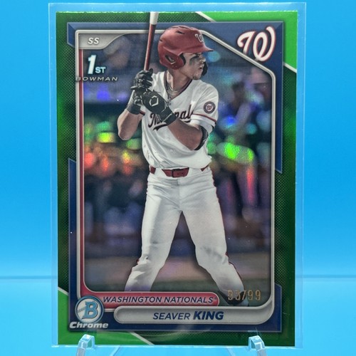 2024 Bowman Chrome #BDC-62 Seaver King Green Refractor /99 (RC)