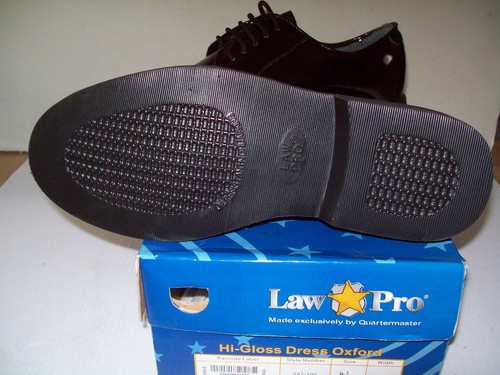 Law Pro S87-100 Hi-Gloss Dress Oxford Shoes Black Mens Size 8-1/2 W NEW STOCK - Picture 5 of 17