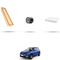 Hoffcar Wartungsset - 3 Filter Kompatibel Mit Dacia Sandero Ii 1.2 54Kw Ab 2
