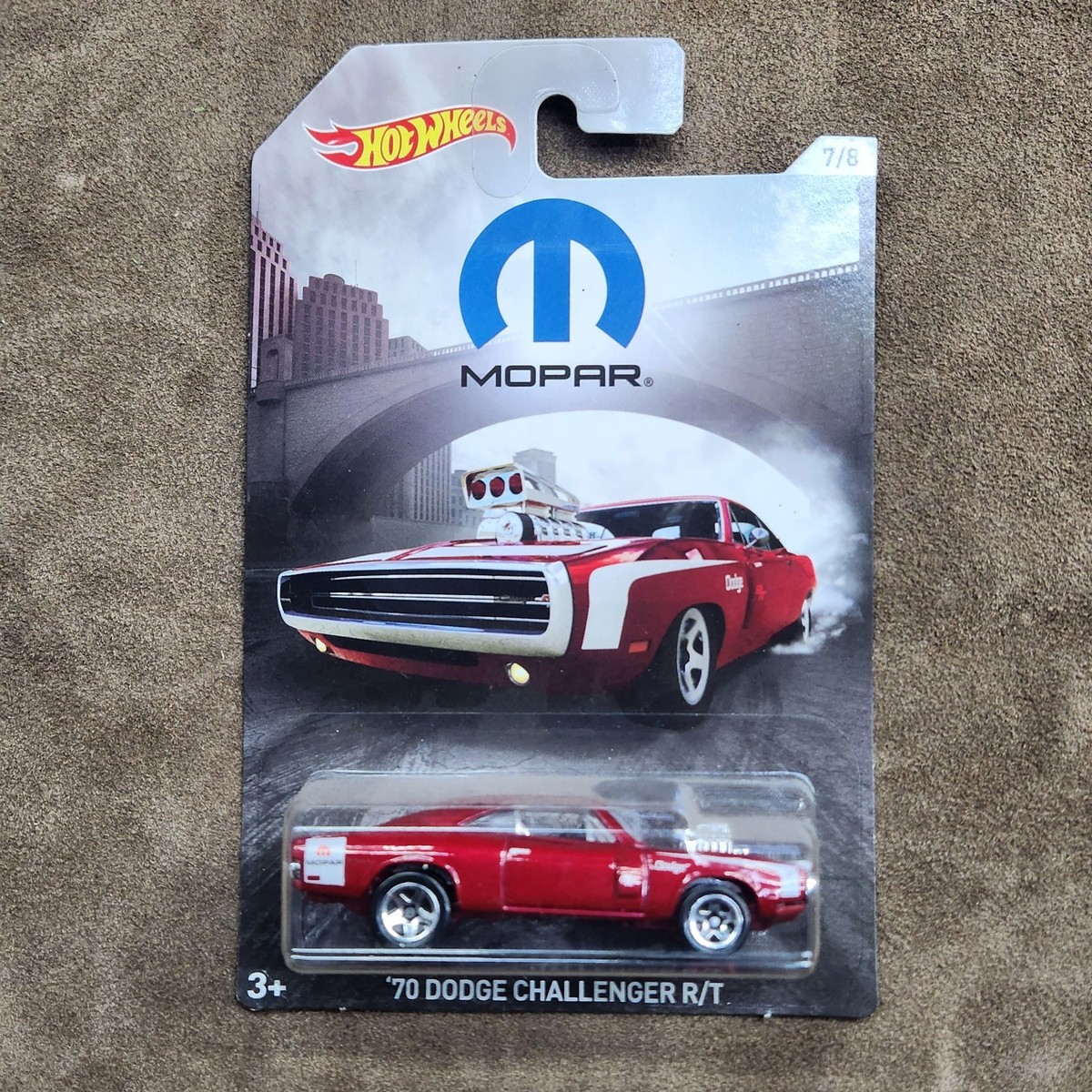 Hot Wheels Mopar 70 Dodge Challenger R T Red Drag Racing Art Card