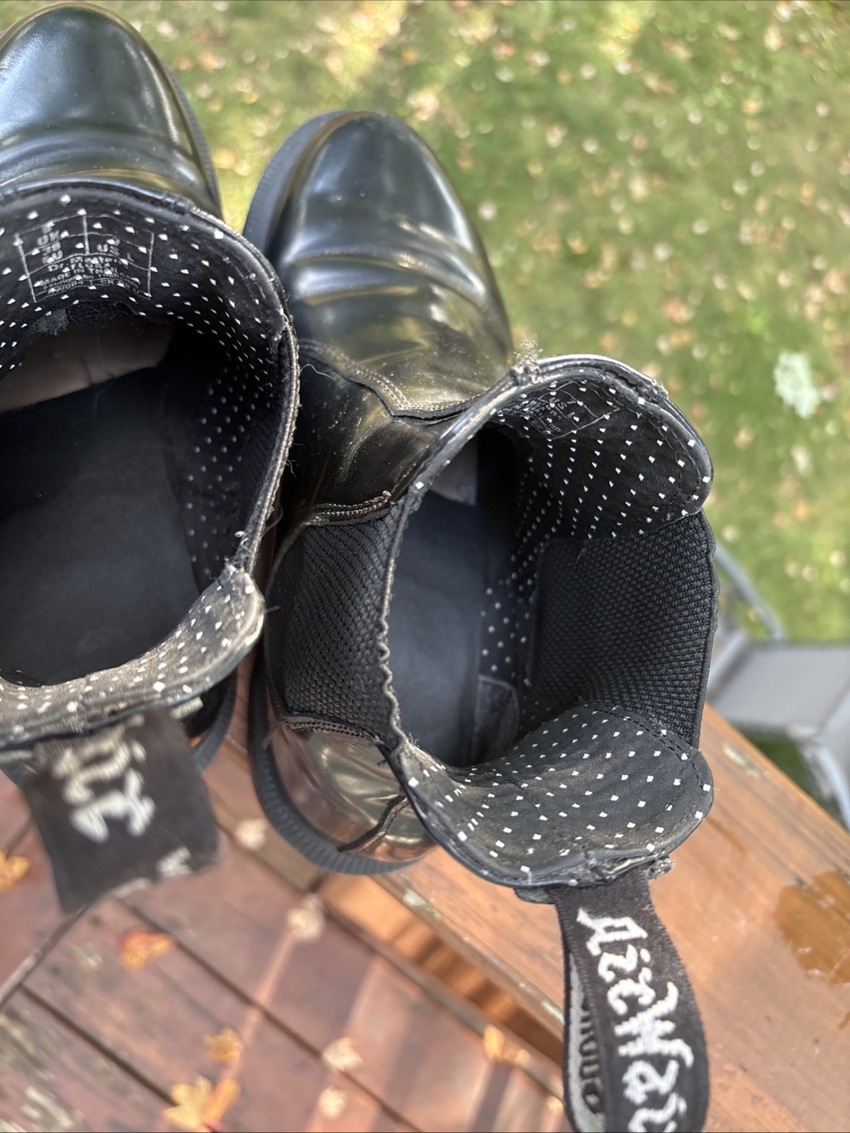 Doc Martens Womens Flora Smooth Black Leather Slip on Boots Size 7 thumbnail 8