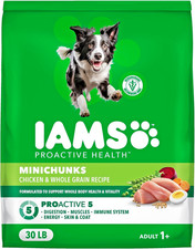 IAMS Proactive Health Minichunks Adult Dry Dog Food with Real Chicken, 30 lb