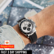 Oysterflex Rubber Strap for Rolex - 20mm, Black Stylish High Quality No Clasp