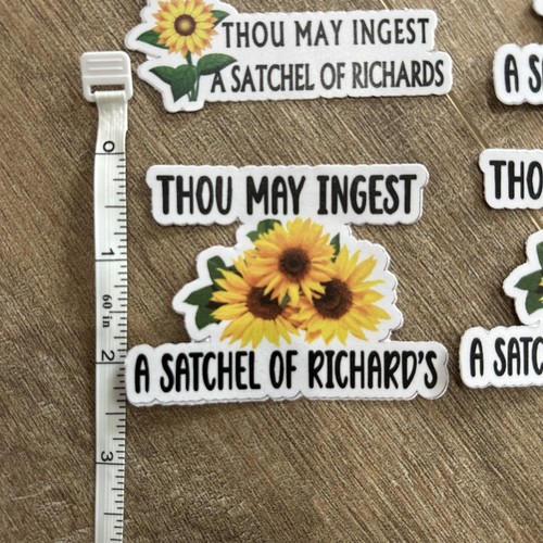 Lot d'autocollants Tu peux ingérer un sacoche de Richards - Tournesols - Lot de 5 - Photo 9/9