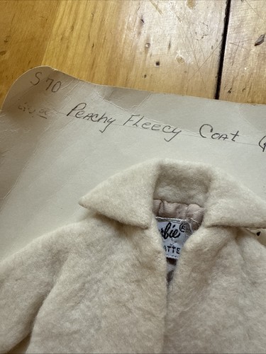 Vintage 1960's Mattel Barbie Clothes 1959-1963 Peachy Fleecy Coat - Picture 2 of 6