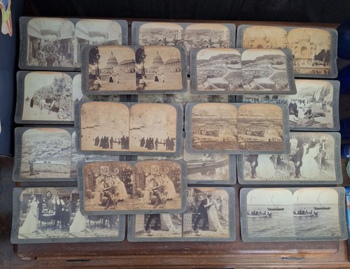 17 Original Vintage Stereo Viewer Cards