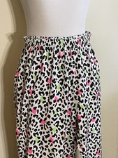 Vtg 80s 1990s Party Neon Leopard Print Baggy Pants