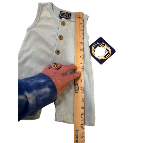 Mameluco Emma Jean Azul Terry Shortall Primavera 6M Niño Infantil Unisex Pastel - Imagen 9 de 18