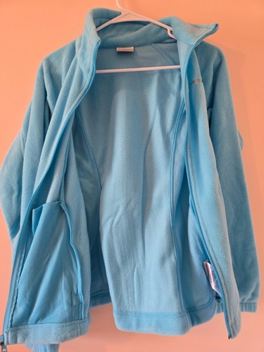 Columbia Giacca in Pile Donna Blu Chiaro con Zip - Taglia Media - Foto 3 di 6