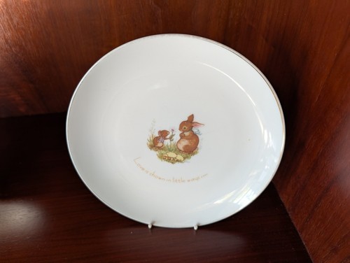 Love Is Shown In Little WaysPorcelain Childrens Cup Plate Bowl Set By Sands 1970 - Picture 3 of 6