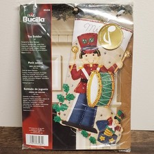 Bucilla 85434 TOY SOLDIER Felt Christmas Stocking Kit Musical Stocking SEALED