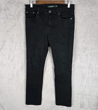 Lauren Ralph Lauren Jeans Womens Sz 10 Black Modern Straight Curvy Denim Pants