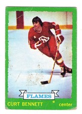 1973-74 OPC Curt Bennett Card #149 Atlanta Flames Dark Back
