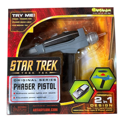 Star Trek - PHASER  Light  Sound Art Asylum von 2003  NEU in Box