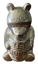 Disney WINNIE THE POOH Silver-plated Penny Bank by Reed & Barton Vintage!