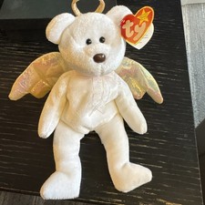 Ty Beanie Babies Halo the Angel Bear Toy