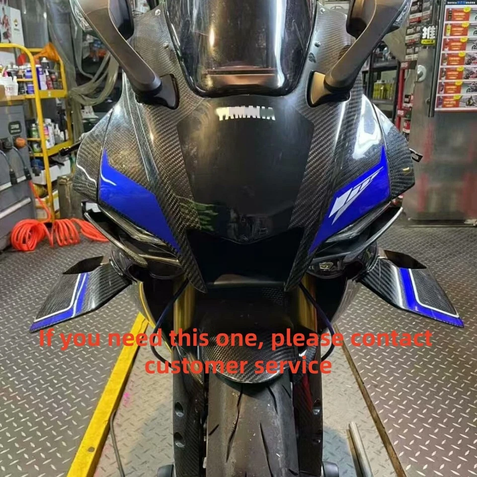 Для YAMAHA YZF-R1 R1M 2020-2025 100% углеродного волокна фиксированный обтекатель крыла ветра - Изображение 4 из 4